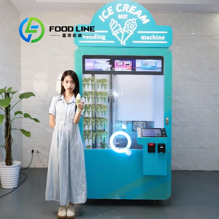 Ice Cream Cone Maker Commercial - Kommerzieller Roboter-Eiswaffelautomat, vollautomatisches Waffel-Füll- und -Abgabesystem