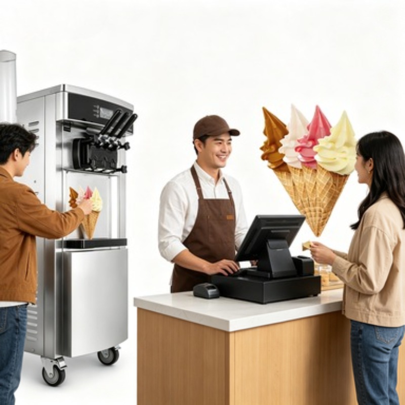 Commercial Gelato Maker Machine - Professionelle Eismaschine für Hart- und Softeis,