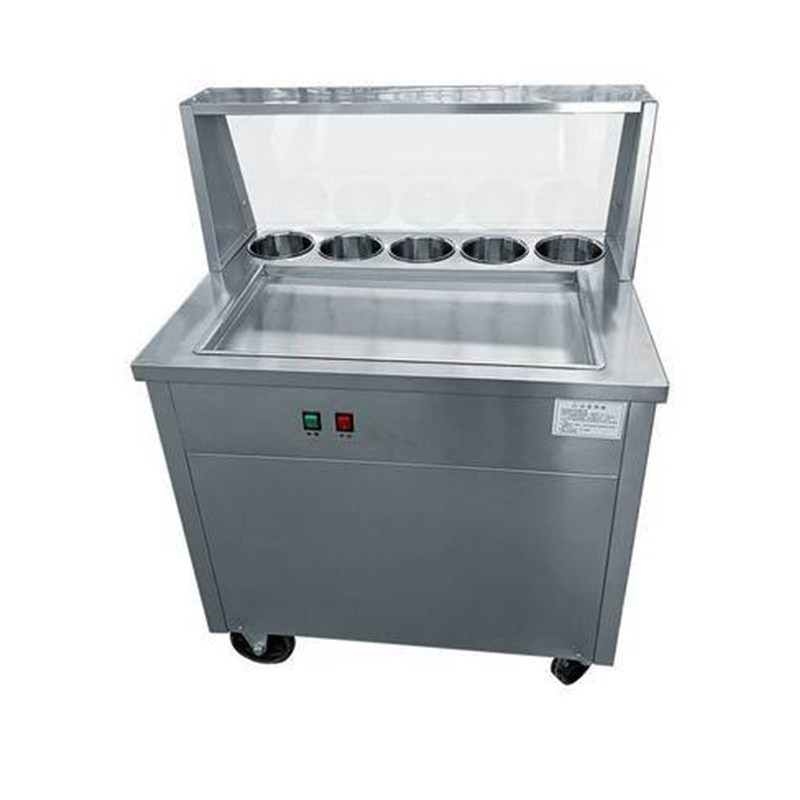 Rolled Ice Cream Machine Fried Plate - Einzelne dicke Schicht Joghurtmaschine, kommerzielle Eisrollenplatte,