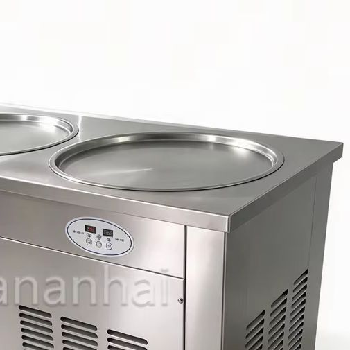Frozen Yogurt Machine Commercial - Gewerbliche Tiefkühl-Dessertmaschine, Frittiermaschine für Eiscreme, Doppelpan-Frittiergerät