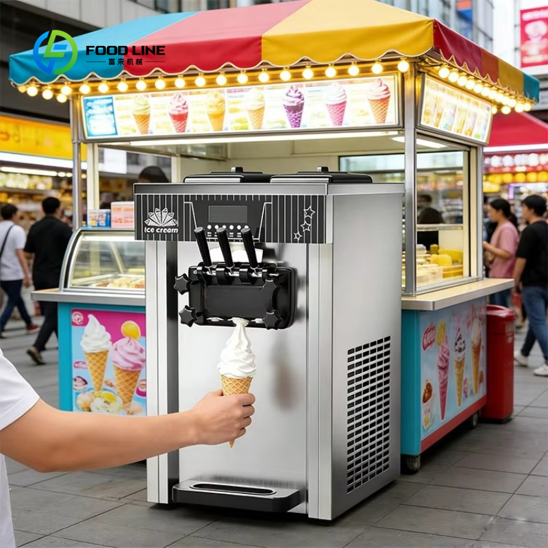 Soft Ice Cream Maker Machine Commercial - Maßgefertigte Softeis-Maschine für Gewerbe, Geeignet für