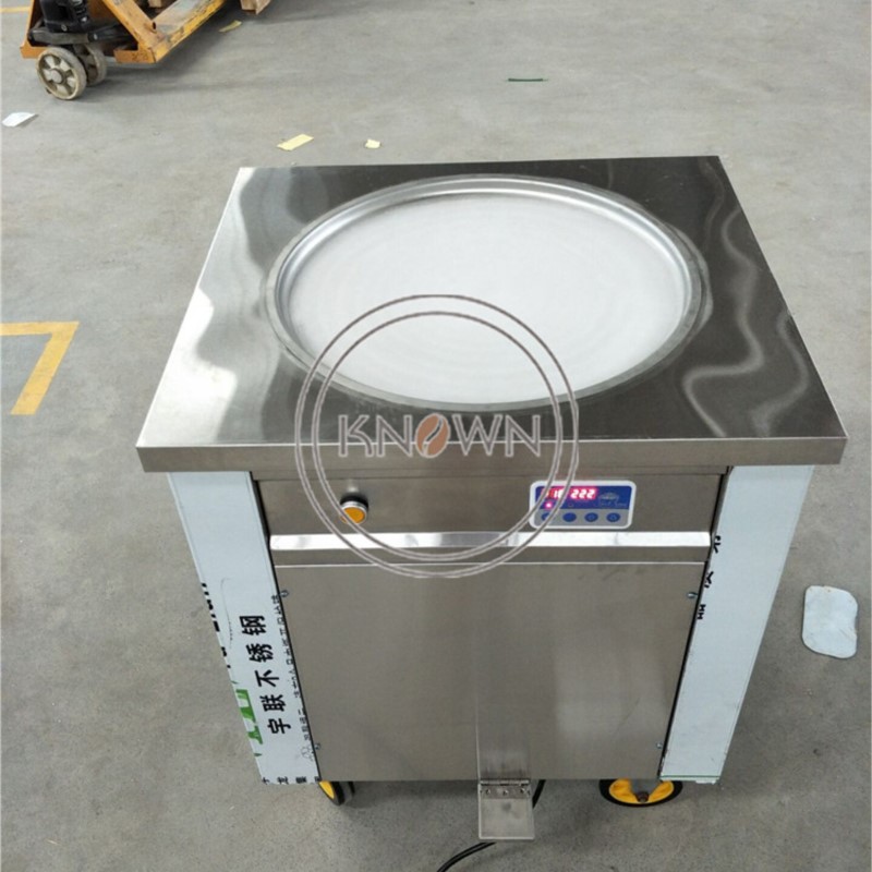 Rolled Ice Cream Machine Fried Plate - Elektrische Einzelplatten-Eismaschine, Eiscrememaker, Frozen-Yogurt-Maschine, Maschine zur