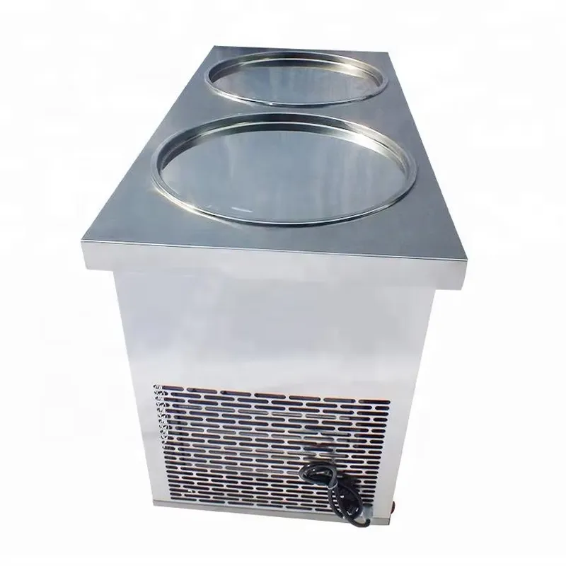 Doppelte runde T-Platte aus Ed – Rolled Ice Cream Machine Fried Plate Bewertung und Preis