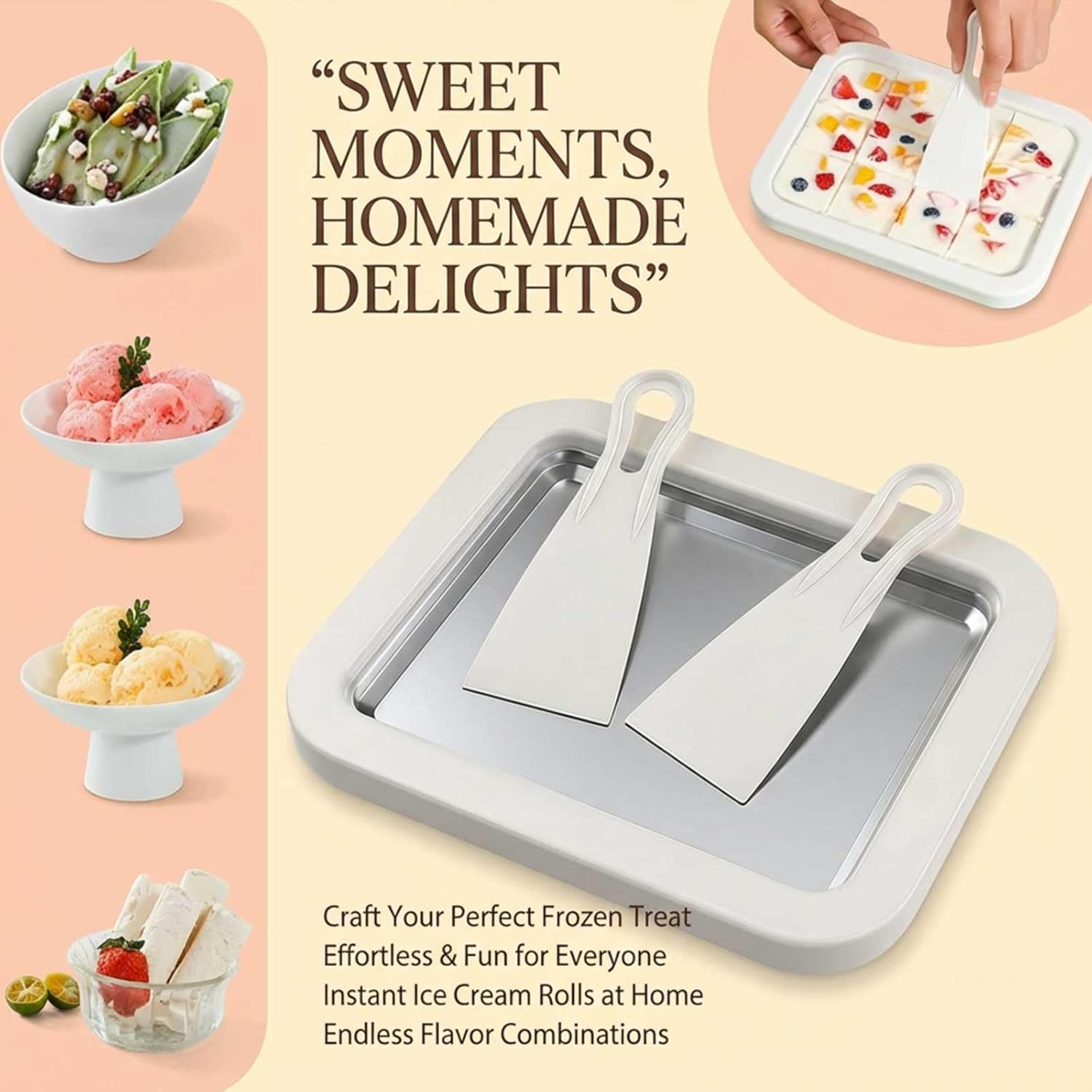 Haushalts-Eismaschine mit 1 Sc – Rolled Ice Cream Machine Fried Plate Bewertung und Preis