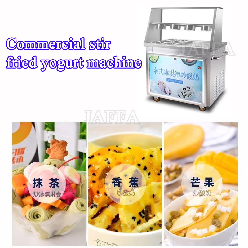 Herstellung von gebratenen Eis – Rolled Ice Cream Machine Fried Plate Bewertung und Preis