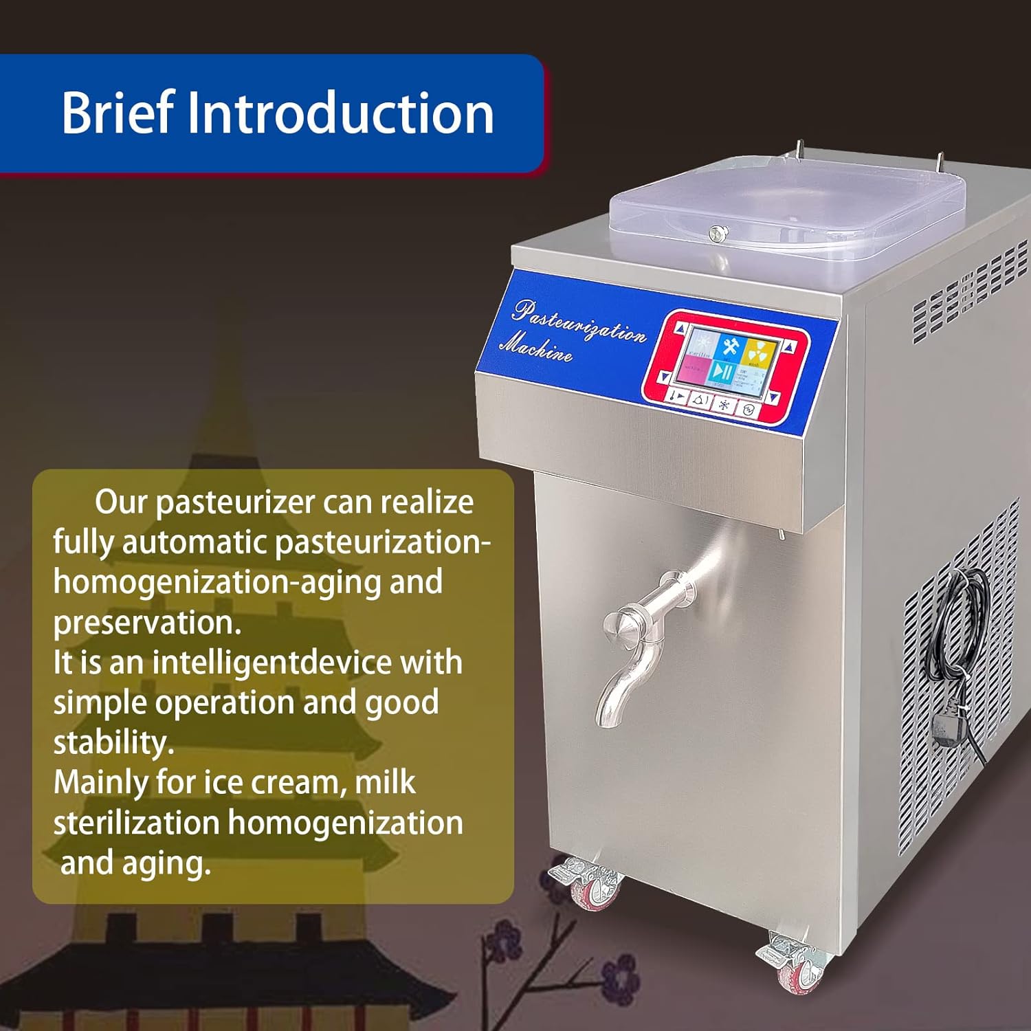 Eismaschine mit Homogenisator  – Ice Cream Pasteurizer Machine Bewertung und Preis