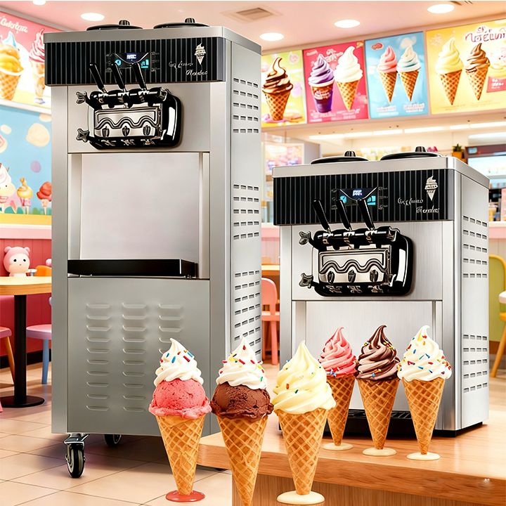 Neue Hochwertige Vertikale Tis – Soft Serve Ice Cream Machine 3 Flavor Bewertung und Preis