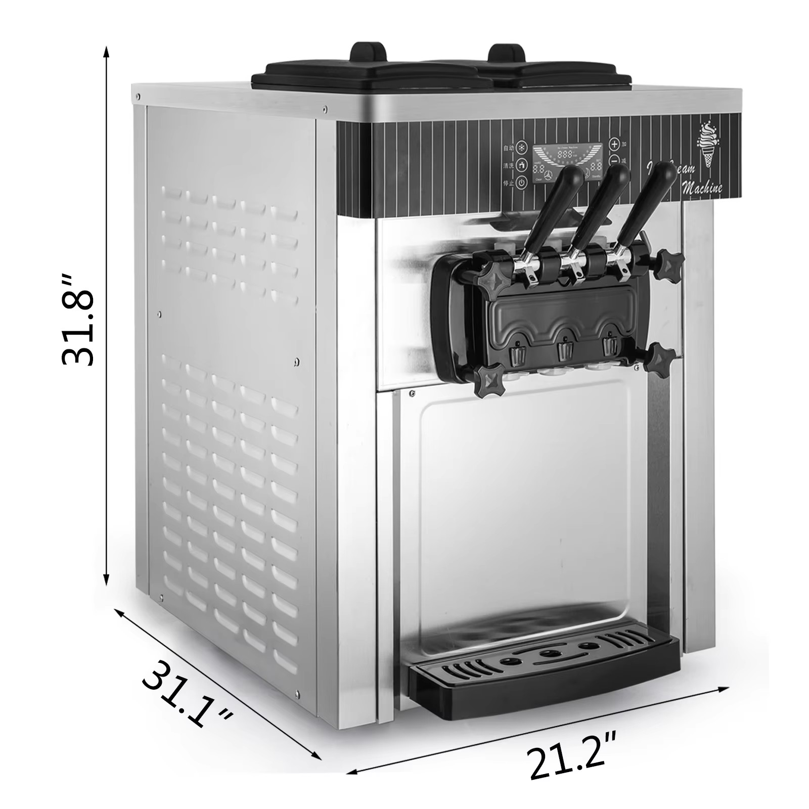 Neue Hochwertige Vertikale Tis – Soft Serve Ice Cream Machine 3 Flavor Bewertung und Preis