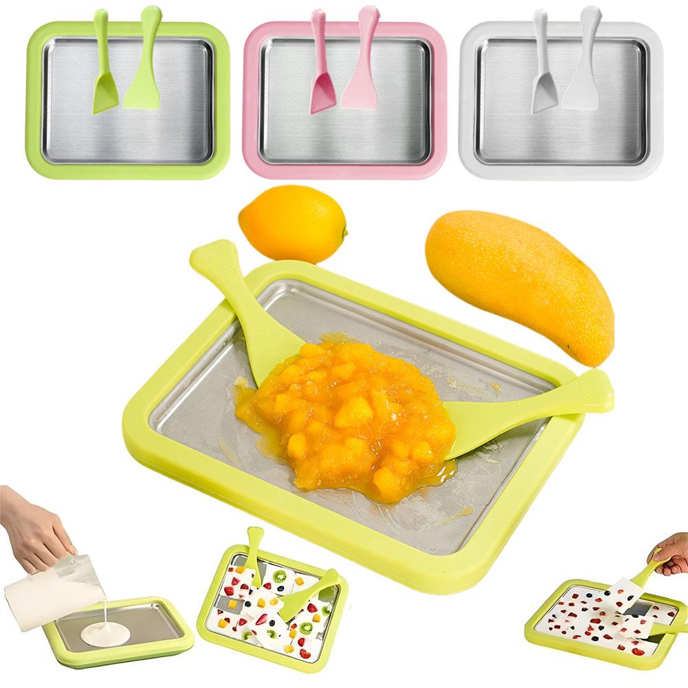 Eiscreme-Rollenmaschine mit 2  – Rolled Ice Cream Machine Fried Plate Bewertung und Preis