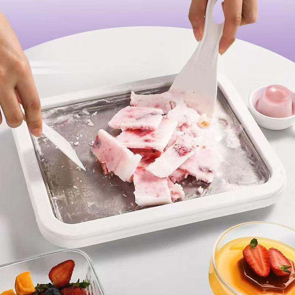 Eiscreme-Rollenmaschine mit 2  – Rolled Ice Cream Machine Fried Plate Bewertung und Preis