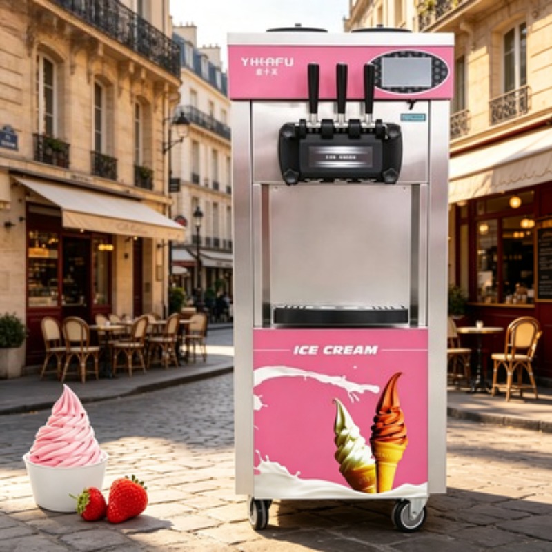 Professionelle Softeis-Maschin – Soft Serve Ice Cream Machine 3 Flavor Bewertung und Preis