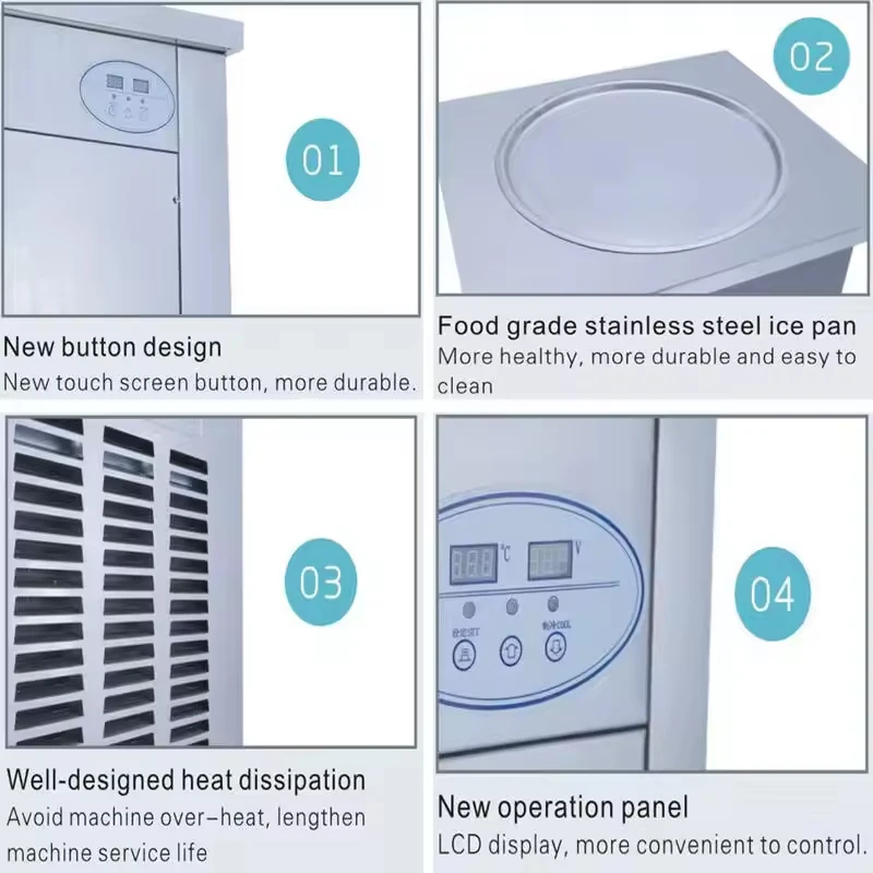 Kommerzielle Eiscreme-Rollmasc – Frozen Yogurt Machine Commercial Bewertung und Preis