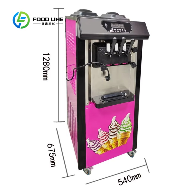 Maßgeschneiderte automatische  – Soft Serve Ice Cream Machine 3 Flavor Bewertung und Preis