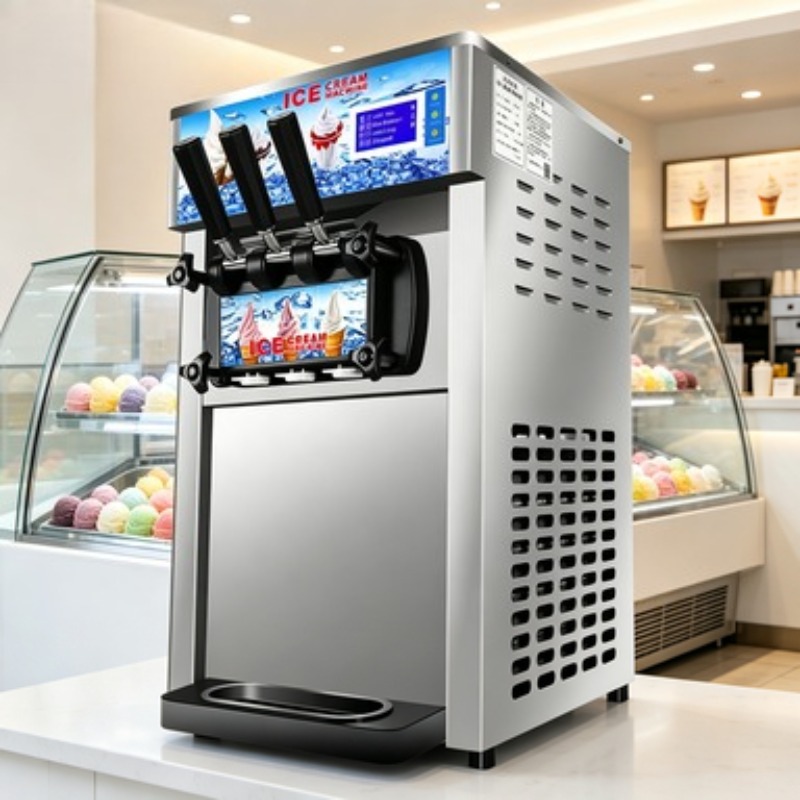 28L/h Hochleistungs-Eismaschin – Soft Serve Ice Cream Machine 3 Flavor Bewertung und Preis