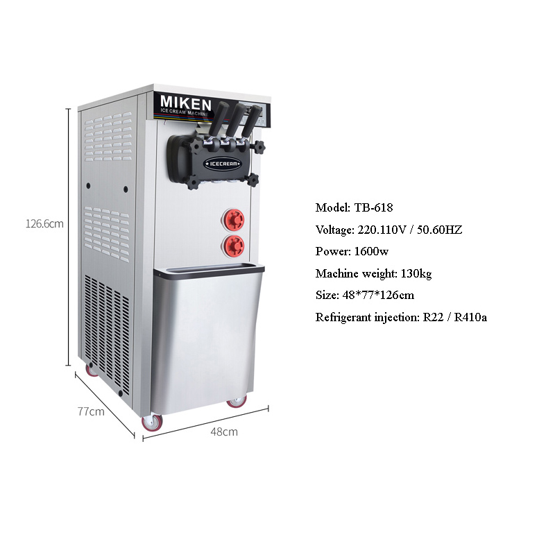 Automatische Drei-Sorten-Softe – Soft Ice Cream Maker Machine Commercial Bewertung und Preis