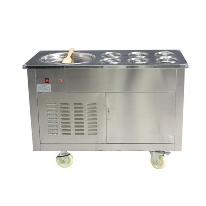 Einzelne dicke Schicht Joghurt – Rolled Ice Cream Machine Fried Plate Bewertung und Preis