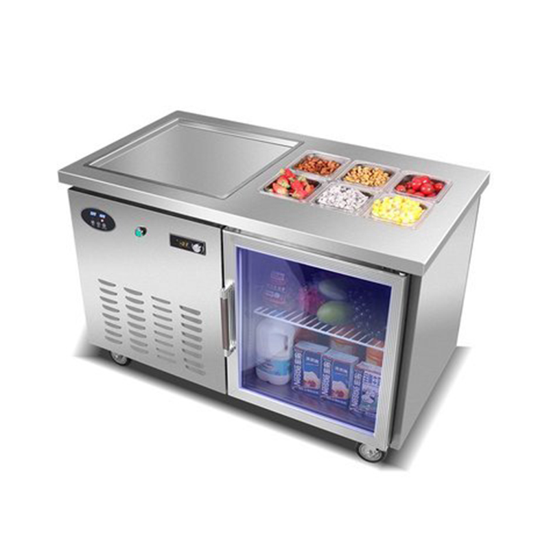 Einzelne dicke Schicht Joghurt – Rolled Ice Cream Machine Fried Plate Bewertung und Preis