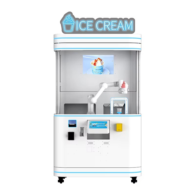 Roboterarm-Eiscremeautomat Kom – Soft Serve Ice Cream Machine 3 Flavor Bewertung und Preis