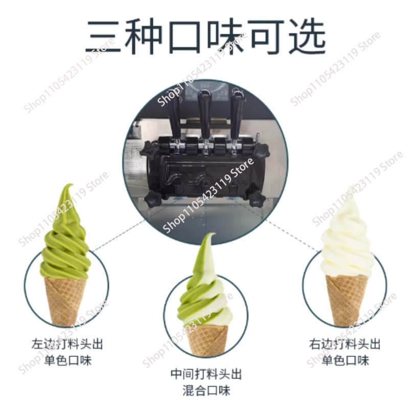 Eismaschine 20~28L/h 3 Geschma – Soft Serve Ice Cream Machine 3 Flavor Bewertung und Preis