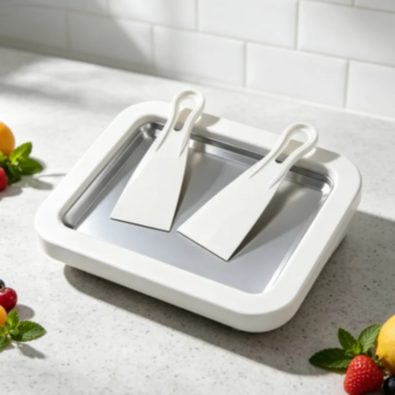 Sofort-Eiscreme-Pfanne mit Sch – Rolled Ice Cream Machine Fried Plate Bewertung und Preis