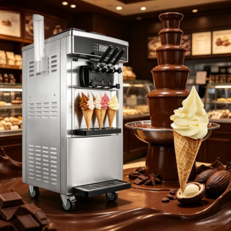 Professionelle Kommerzielle Ei – Soft Serve Ice Cream Machine 3 Flavor Bewertung und Preis
