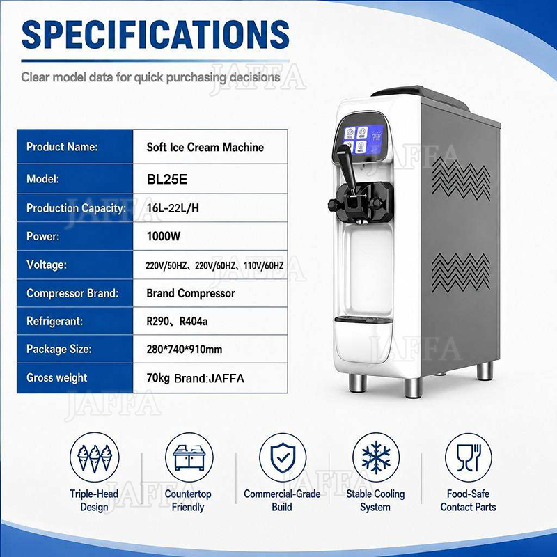 Mini-Eismaschine für den gewer – Commercial Ice Cream Machine Countertop Bewertung und Preis