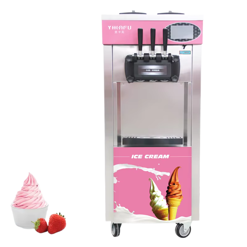 Edelstahl-Eismaschine mit 3 Ge – Soft Serve Ice Cream Machine 3 Flavor Bewertung und Preis