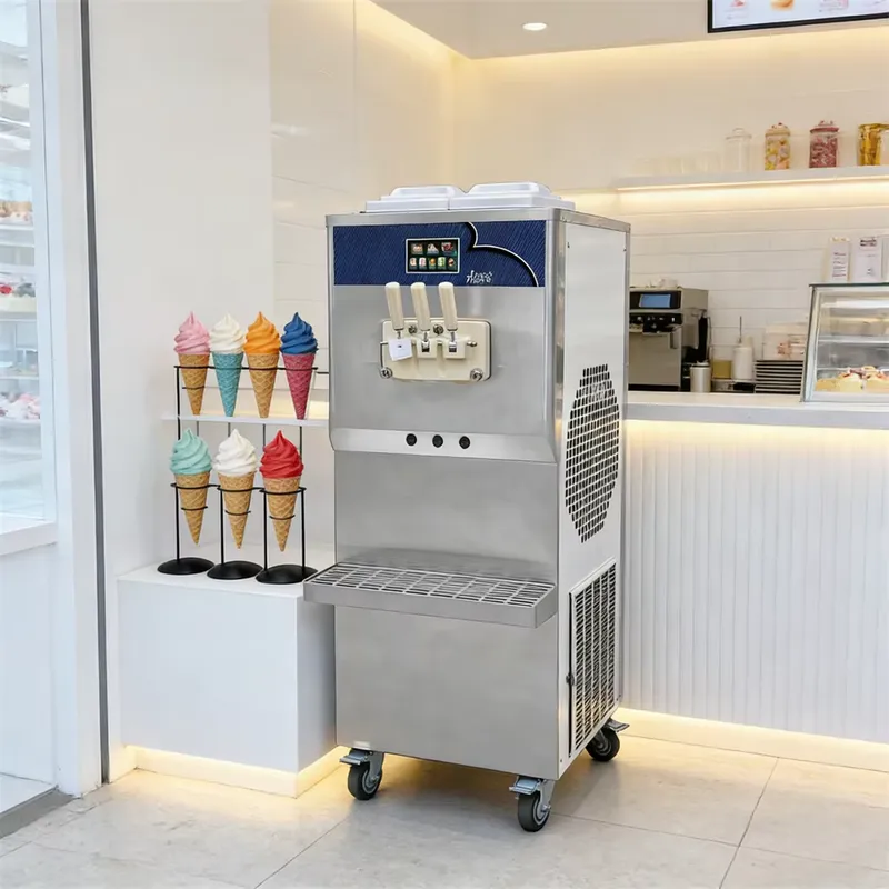 3-Sorten-Gewerbe-Softeismaschi – Soft Serve Ice Cream Machine 3 Flavor Bewertung und Preis