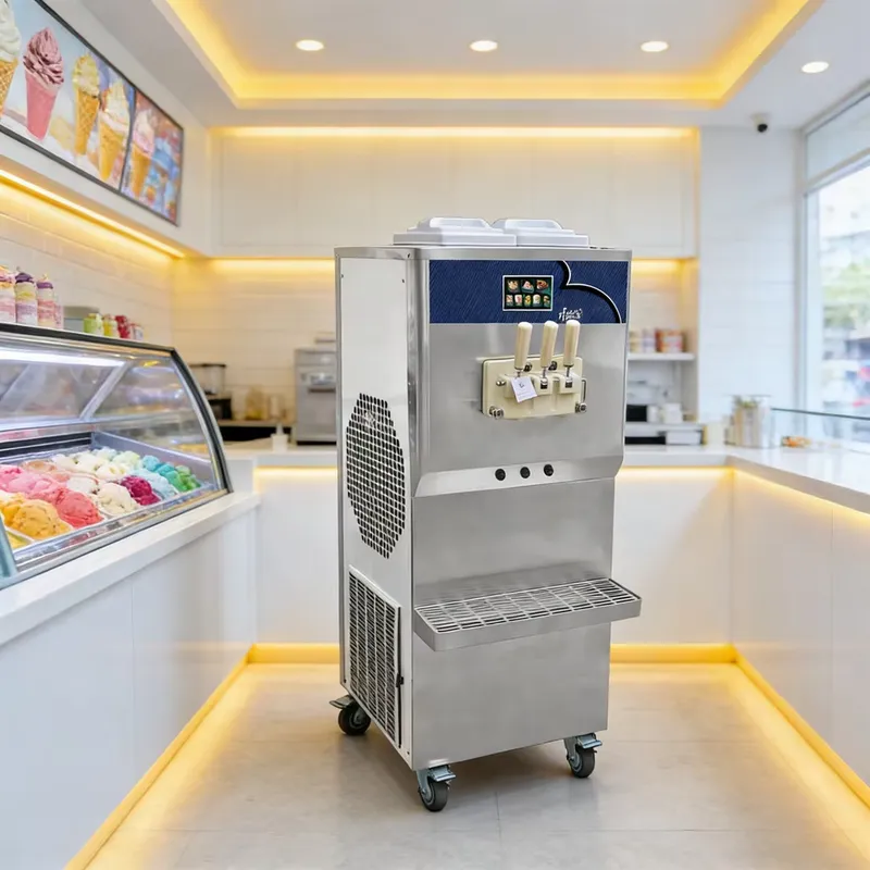 3-Sorten-Gewerbe-Softeismaschi – Soft Serve Ice Cream Machine 3 Flavor Bewertung und Preis