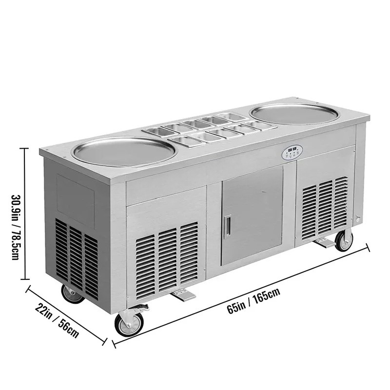 Multifunktionale große Einzelt – Rolled Ice Cream Machine Fried Plate Bewertung und Preis