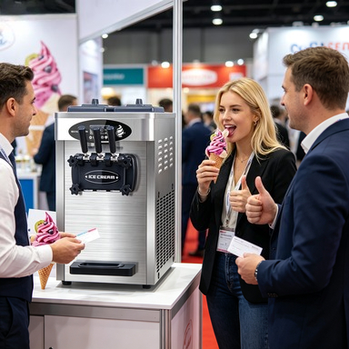Eismaschine 20-28L/h 3 Geschma – Soft Serve Ice Cream Machine 3 Flavor Bewertung und Preis