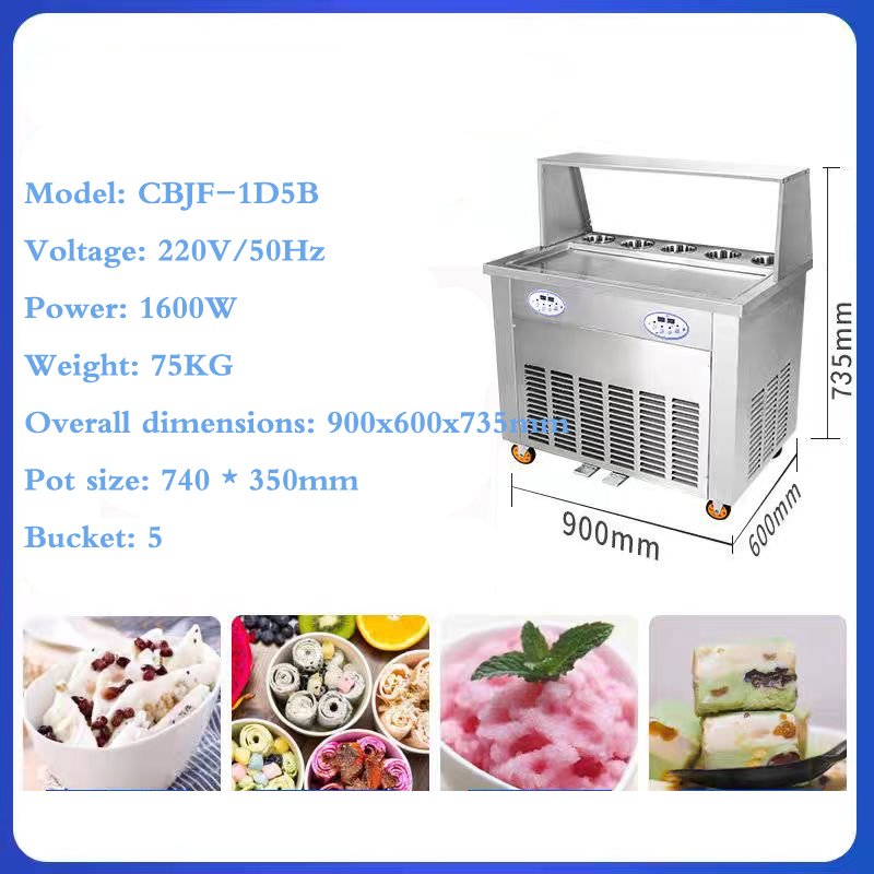 Frische Frucht-Rühr-Eisrolle-M – Rolled Ice Cream Machine Fried Plate Bewertung und Preis