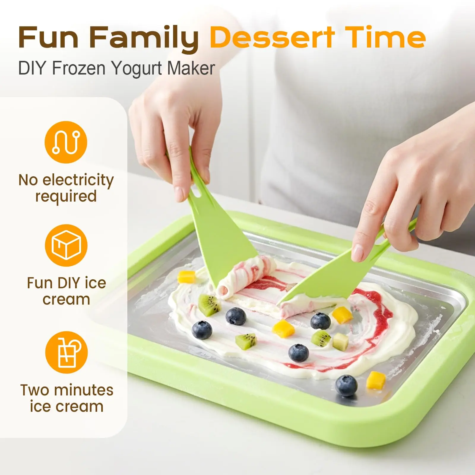 Multifunktionaler Eisrollen-Ma – Frozen Yogurt Machine Commercial Bewertung und Preis