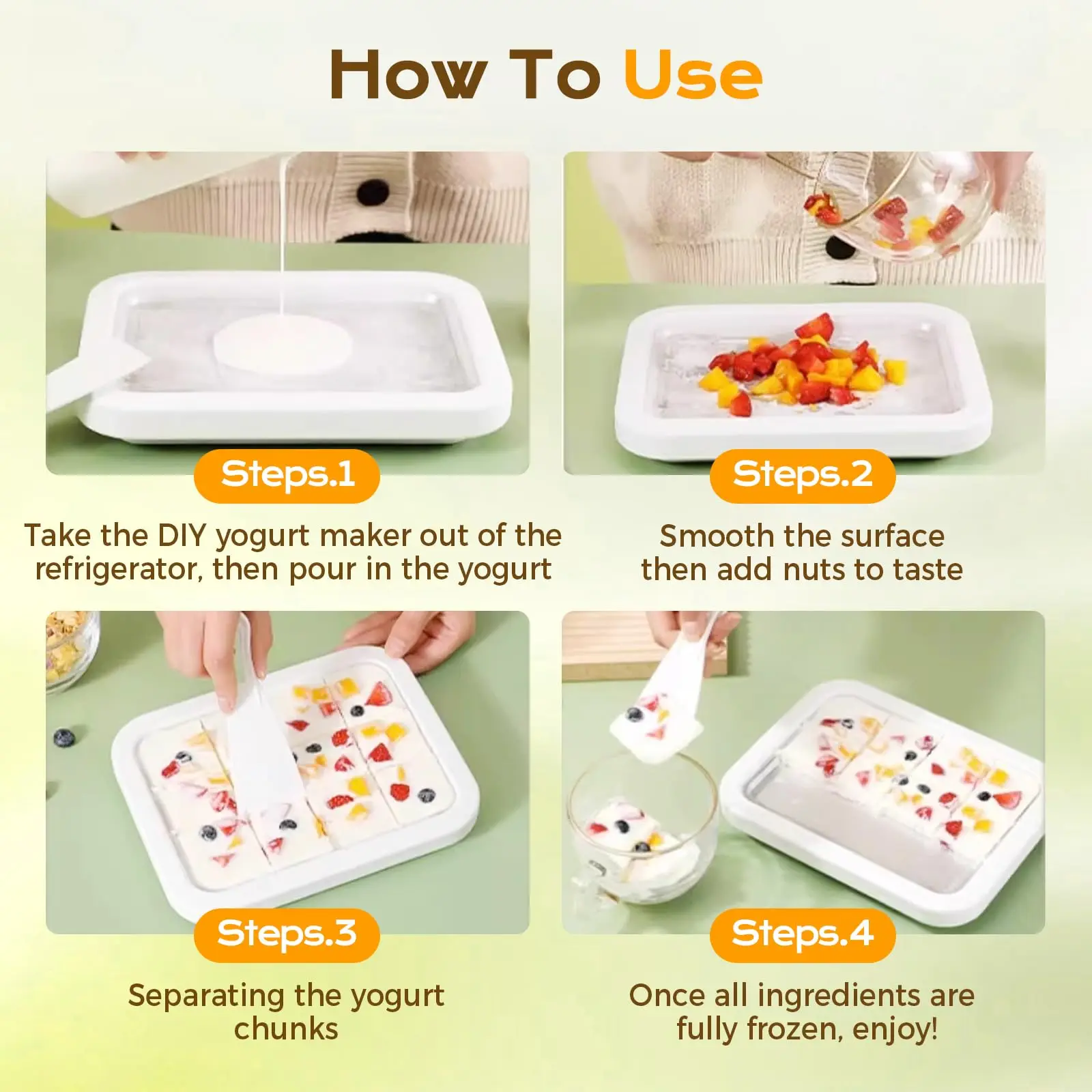 Multifunktionaler Eisrollen-Ma – Frozen Yogurt Machine Commercial Bewertung und Preis