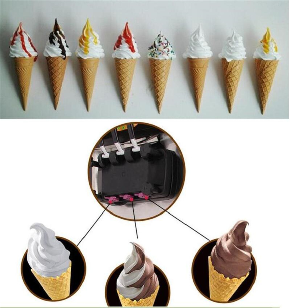 Eismaschine 20-22L/h 3 Geschma – Soft Serve Ice Cream Machine 3 Flavor Bewertung und Preis