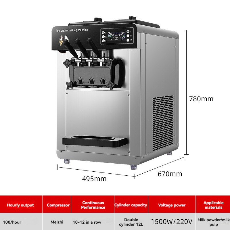 Vollautomatische Softeis-Masch – Commercial Ice Cream Machine Countertop Bewertung und Preis