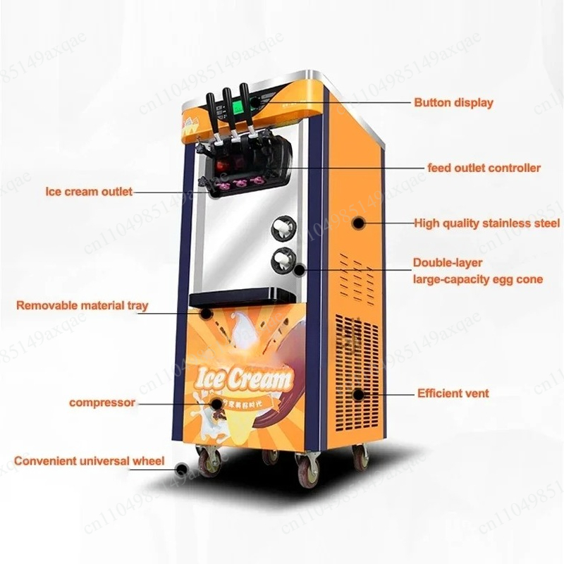 110V 220V Gewerbliche Softeism – Soft Ice Cream Maker Machine Commercial Bewertung und Preis