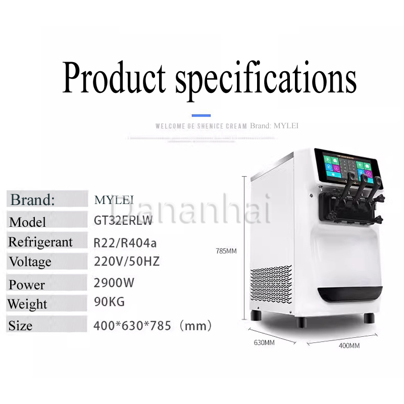 Tisch-Eismaschine mit 3 Geschm – Commercial Ice Cream Machine Countertop Bewertung und Preis