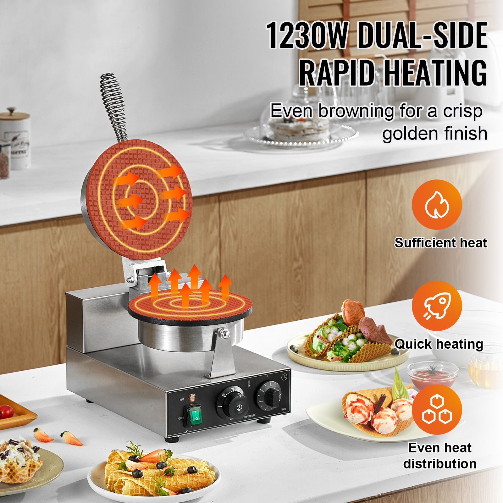 Elektrische Eiswaffelmaschine, – Ice Cream Cone Maker Commercial Bewertung und Preis